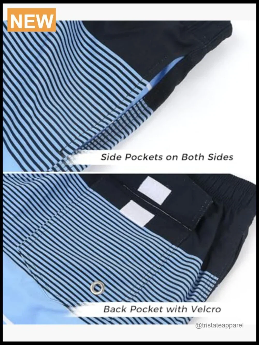 Men's Quick Dry Swim Trunks Board Shorts with Mesh Lining